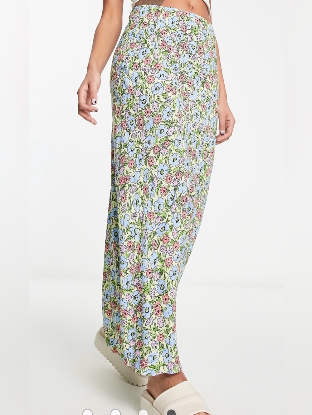 Nobody's Child Mila maxi skirt in vintage green floral
